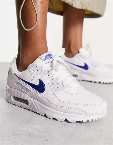 NIKE AIR MAX 90 WIT/BLAUW 